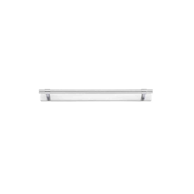 Cabinet Pull Helsinki With Backplate Brushed Chrome 256mm
