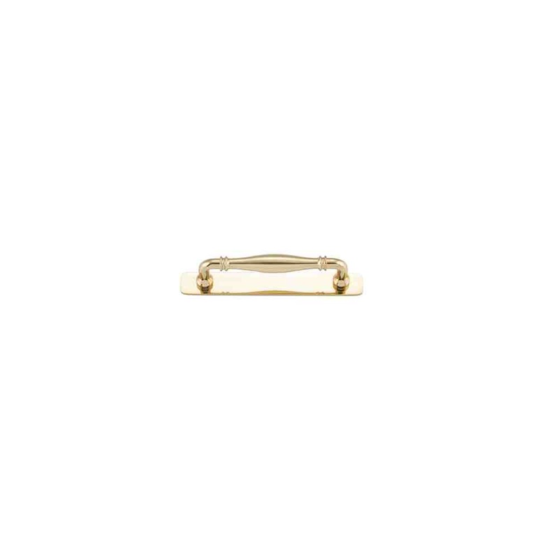 Cabinet Pull Sarlat With Backplate With Backplate Polished Brass 128mm