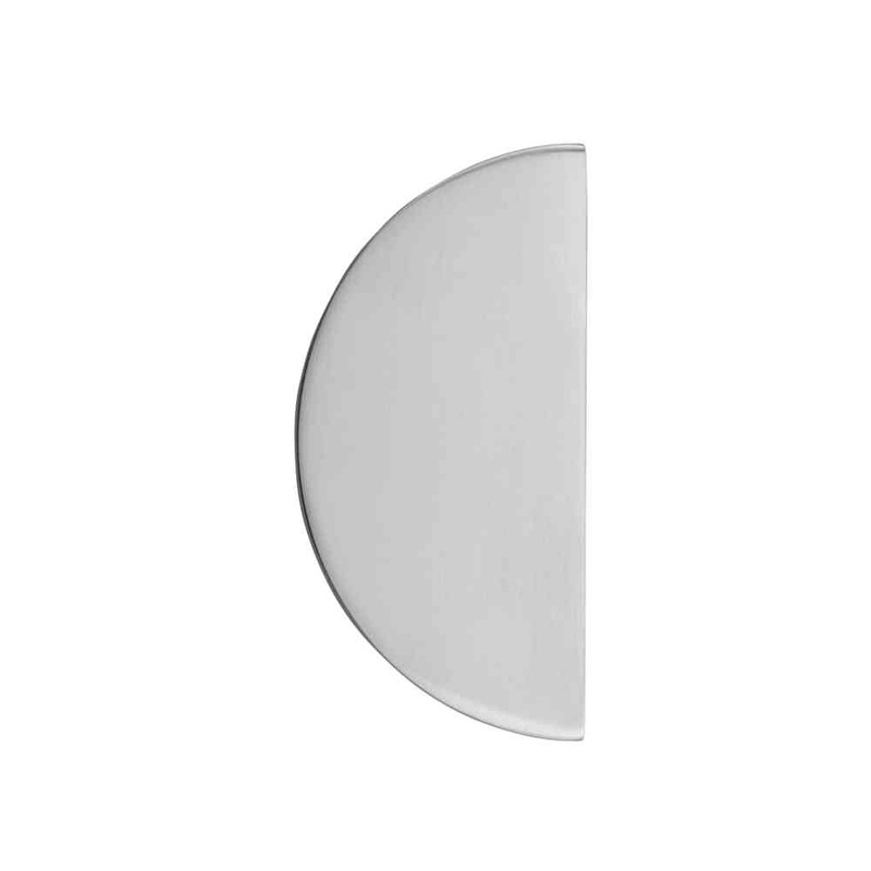 Cupboard Pull Osaka Half Moon Brushed Chrome H150mm CTC30mm