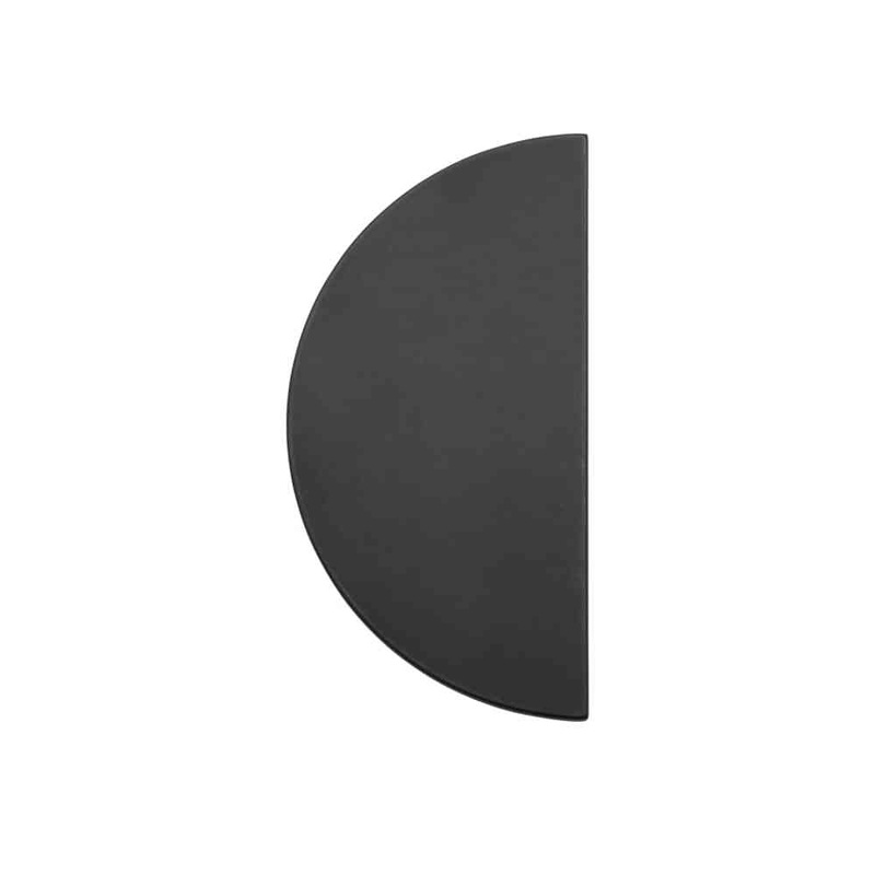 Cupboard Pull Osaka Half Moon Matt Black H150mm CTC30mm