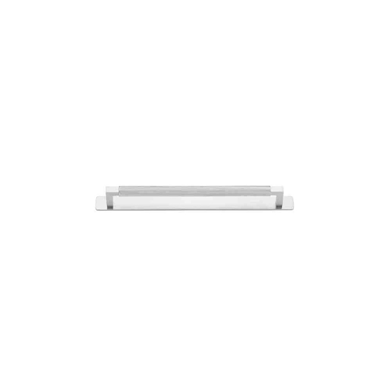 Cabinet Pull Brunswick With Backplate Brushed Chrome 256mm