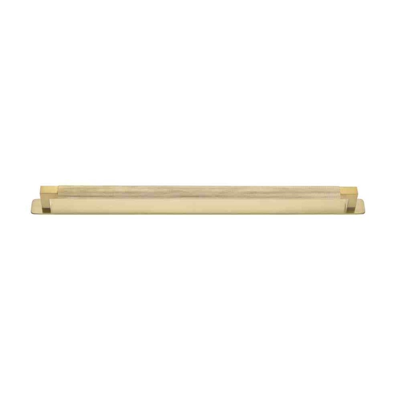 Cabinet Pull Brunswick With Backplate Brushed Gold PVD 450mm