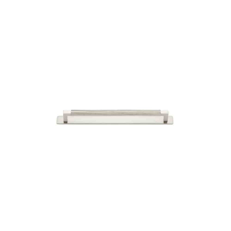 Cabinet Pull Brunswick With Backplate Satin Nickel 256mm