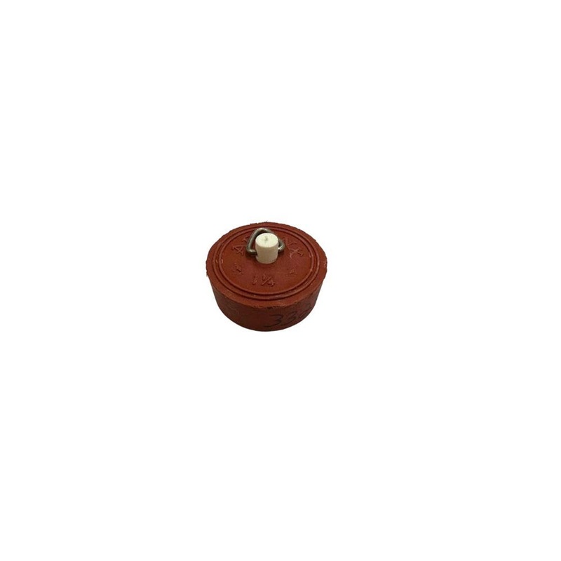 Plug Rubber 1-1/4 Red Solid