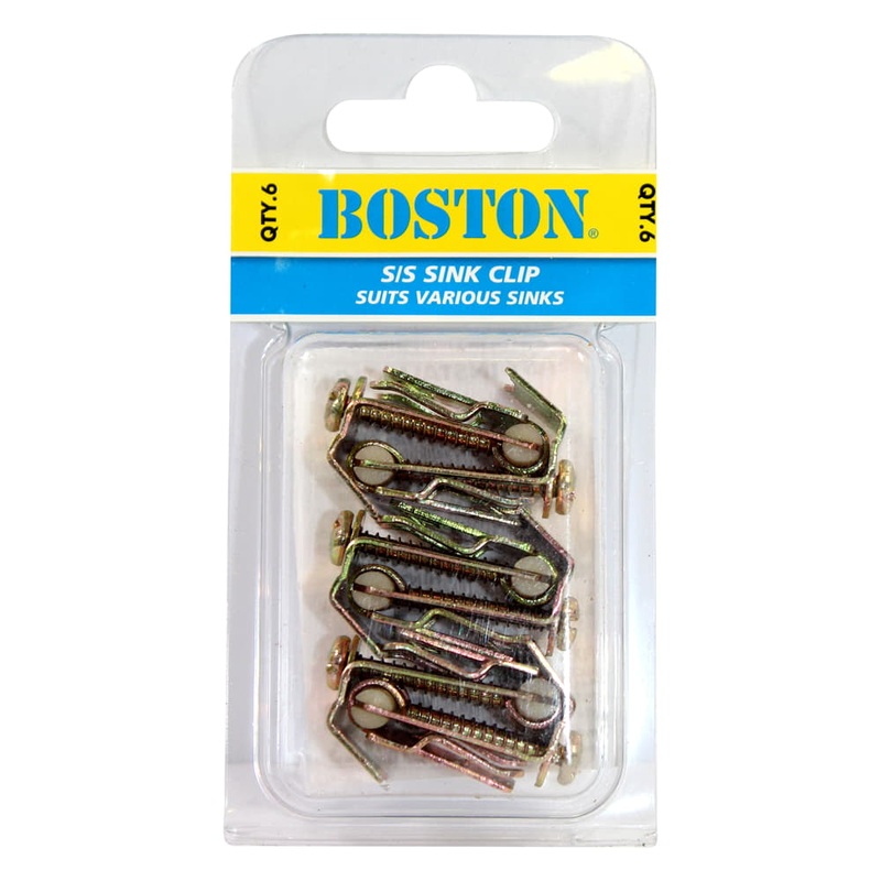 Sink Fixing Clip S/Steel Pk6