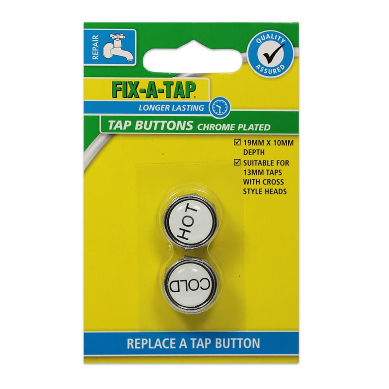 Tap Button Chrome (Med) Hot/Cold