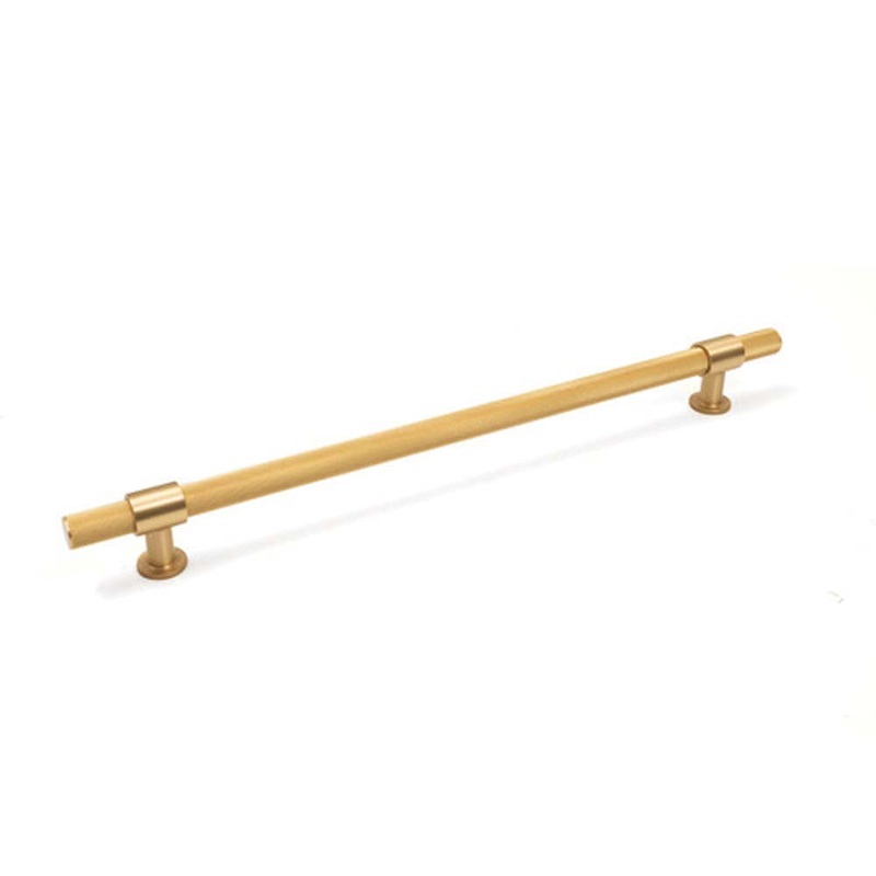 Momo Belgravia Knurled 416mm Solid Brass Appliance Pull Brushed Satin Brass