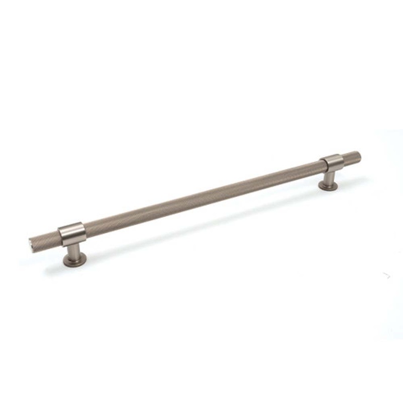 Momo Belgravia Knurled 416mm Solid Brass Appliance Pull Dull Brushed Nickel