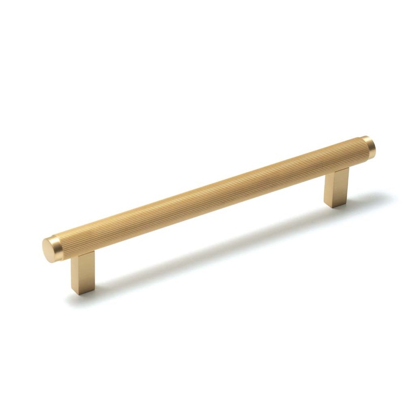 Momo Bellevue 160mm Solid Brass Lined Bar Pull Brushed Satin Brass