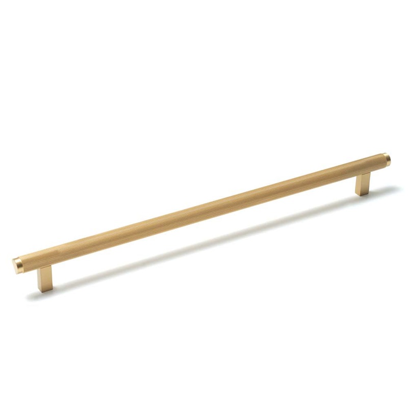 Momo Bellevue 320mm Solid Brass Lined Bar Pull Brushed Satin Brass
