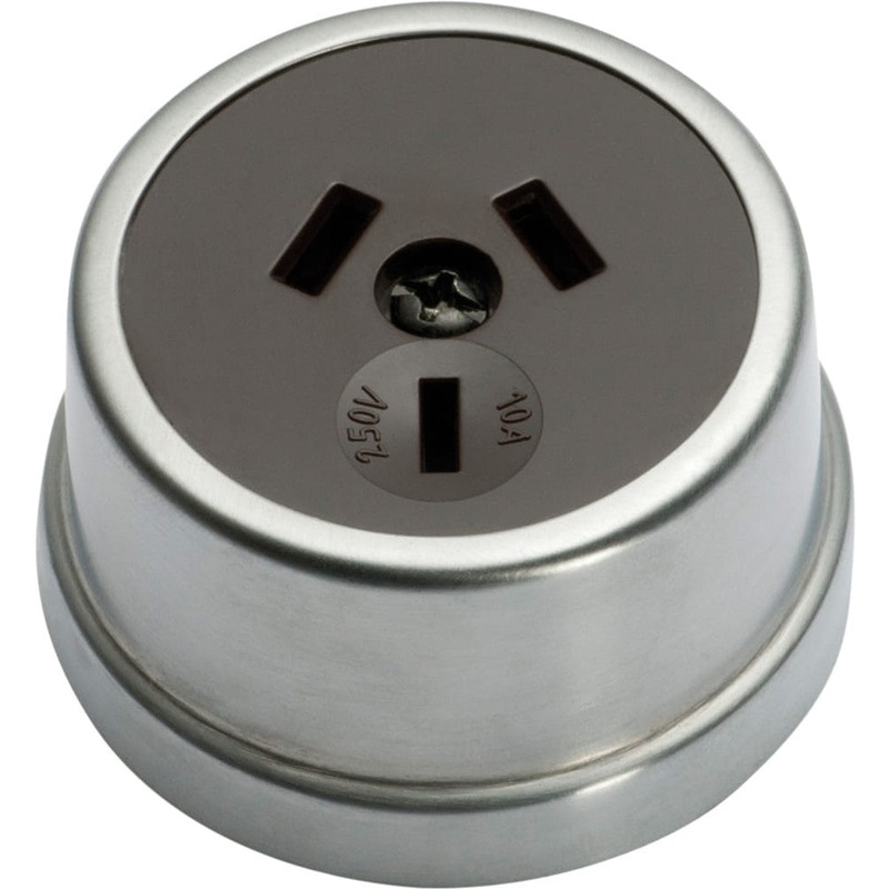Socket Traditional Brown Mechanism Satin Chrome