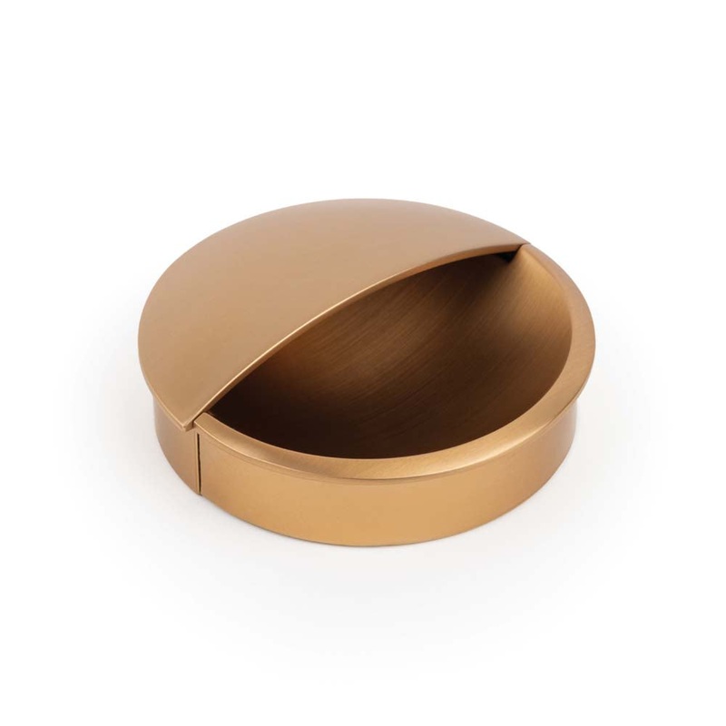 Momo Lidd Flush Pull 60mm Brushed Dark Brass