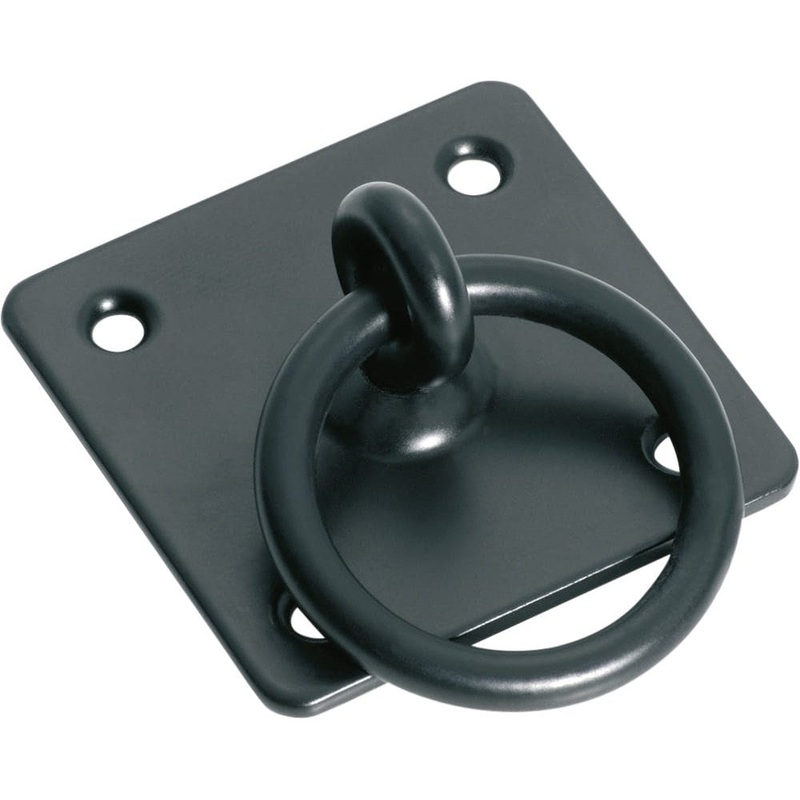 Cabinet Pull Handle Iron Square Ring Pull Matt Black
