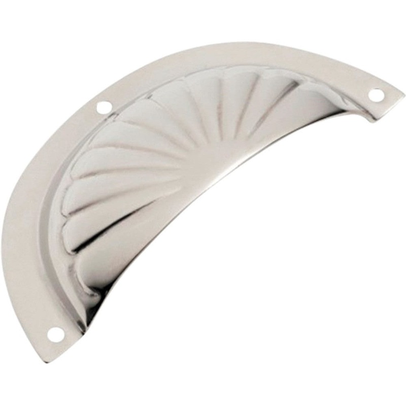 Drawer Pull Sheet Brass Fluted Polished Nickel
