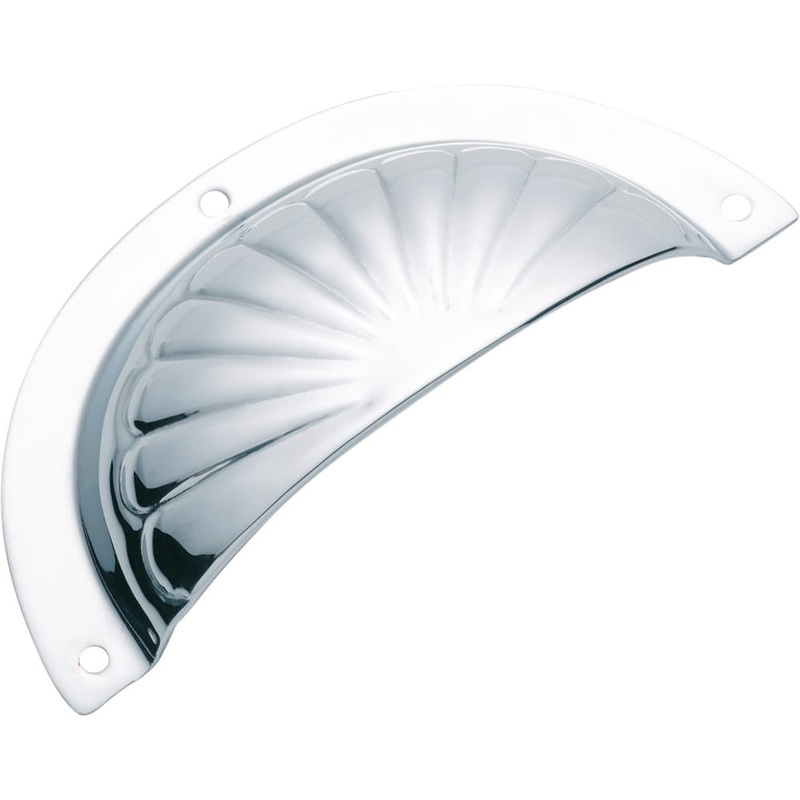 Drawer Pull Sheet Brass Fluted Satin Chrome