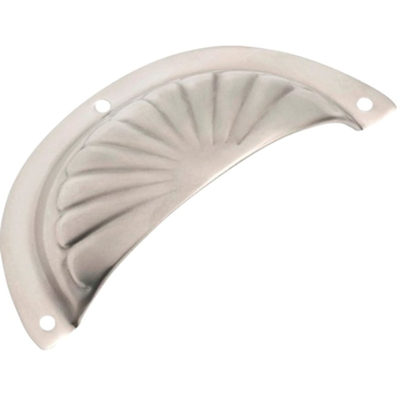 Drawer Pull Sheet Brass Fluted Satin Nickel