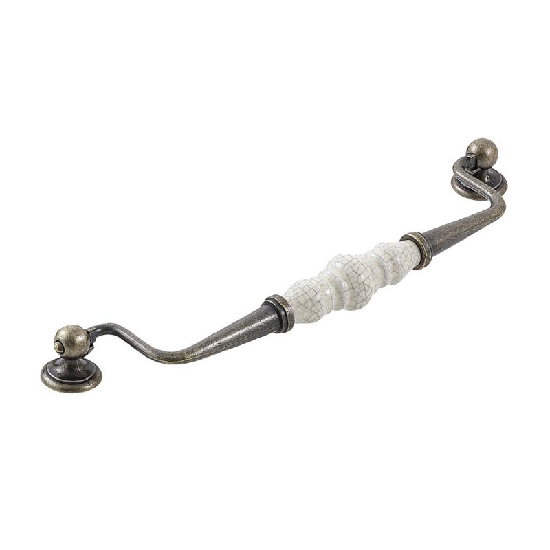 Momo Trianon Swivel Bail 224mm Cream Crackle & Antique Brass