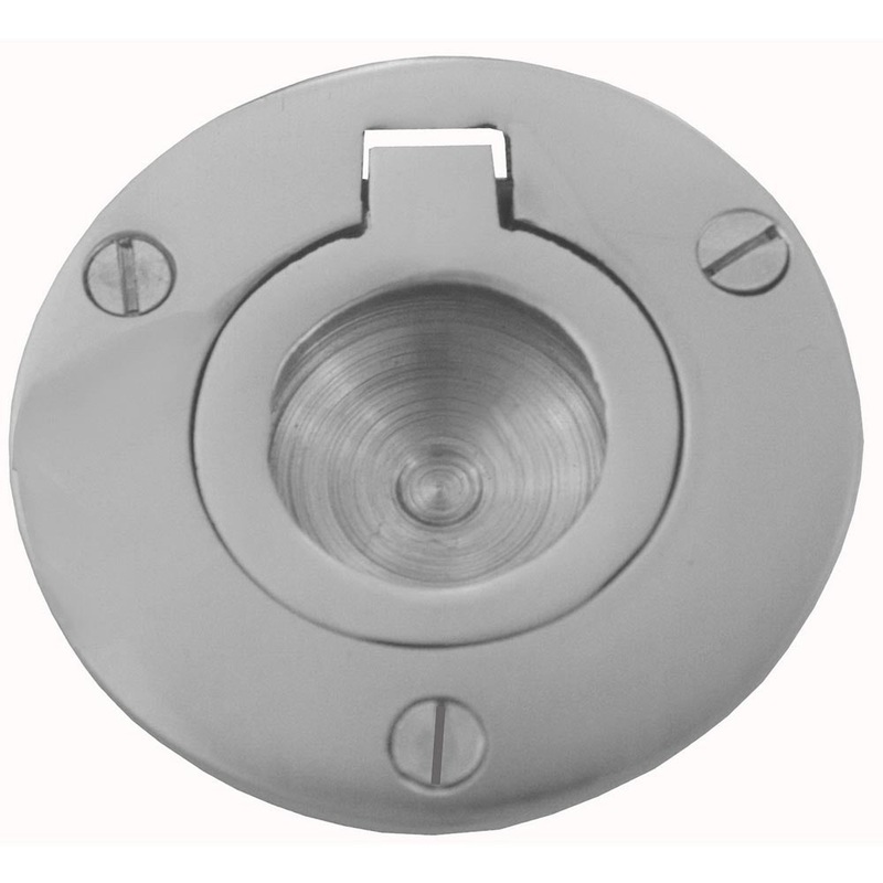 Flush Ring Pull Round 61mm Satin Chrome
