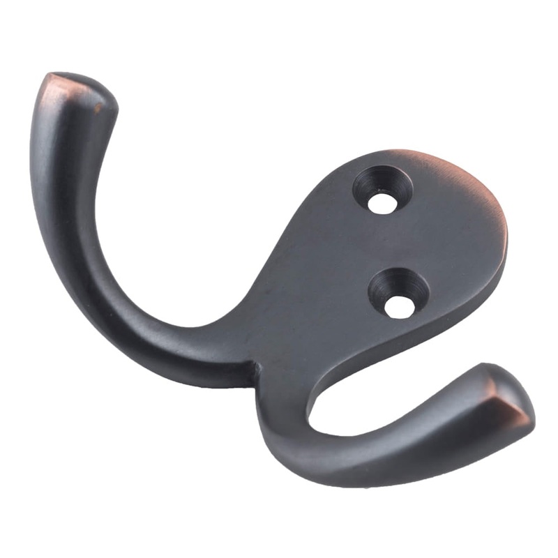 Robe Hook Double Antique Copper H75xP30mm