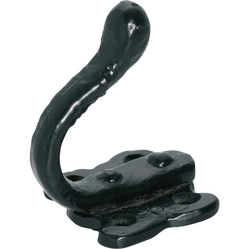 Robe Hook Iron Old English Matt Black H50xP65mm