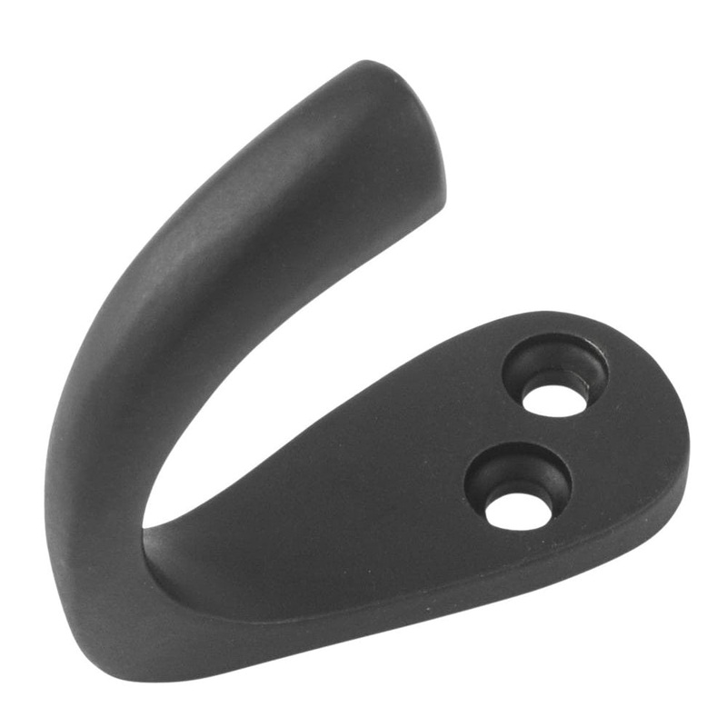 Robe Hook Single Matt Black H45xP42mm