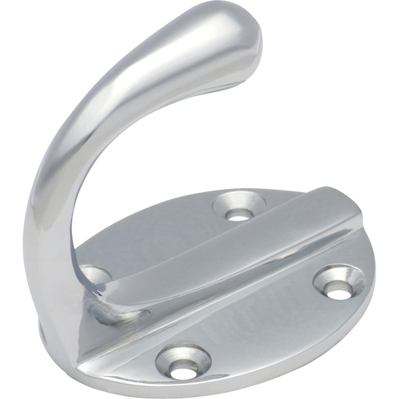 Robe Hook Single Oval BP Chrome Plated H50xP42mm