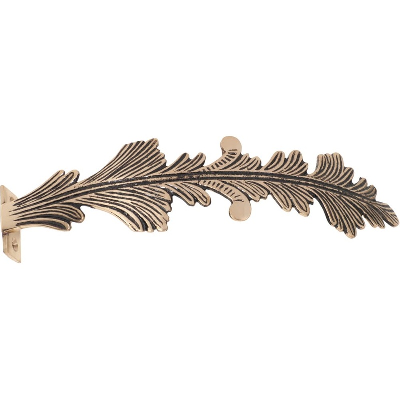 Curtain Sweep Feather Polished Brass L170mm