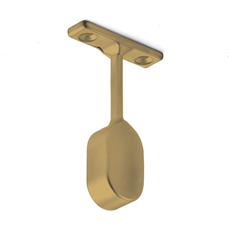End Pillar Oval Brushed Dark Brass