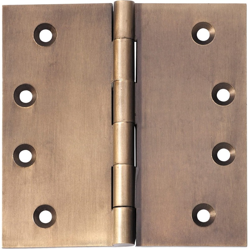 Hinge Fixed Pin Antique Brass H100xW100mm