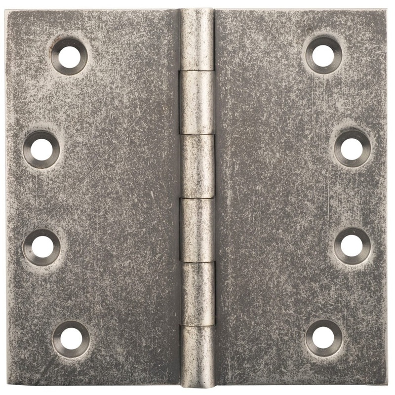 Hinge Fixed Pin Rumbled Nickel H100xW100mm