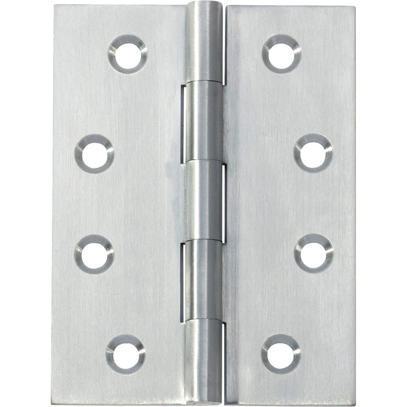 Hinge Fixed Pin Satin Chrome H100xW75mm