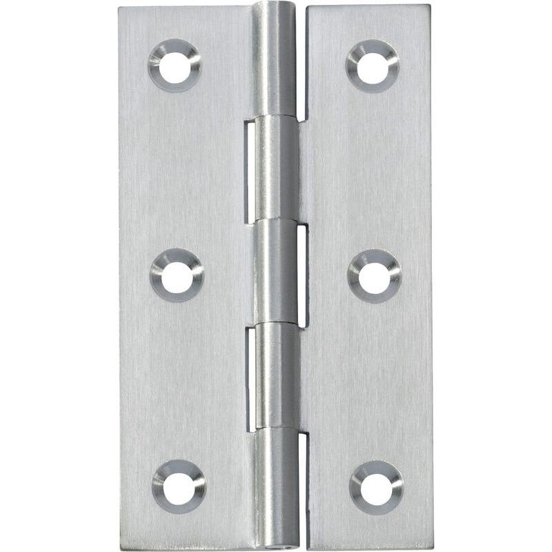 Hinge Fixed Pin Satin Chrome H89xW50mm