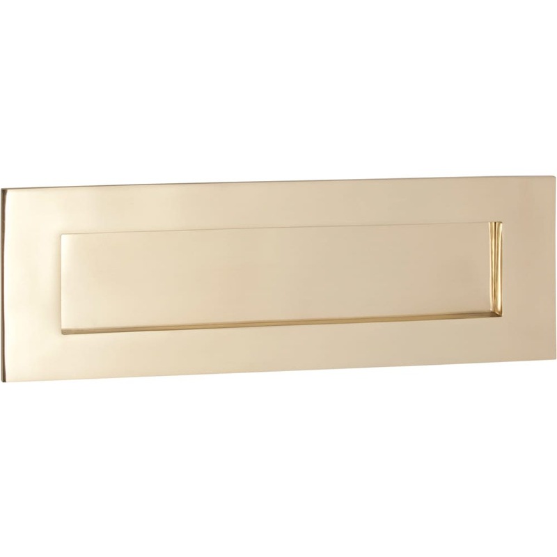 Letter Plate Polished Brass 300 x 100mm