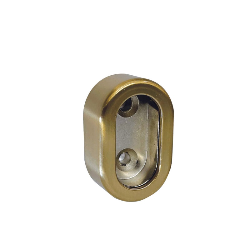 Oval End Flange Brushed Dark Brass