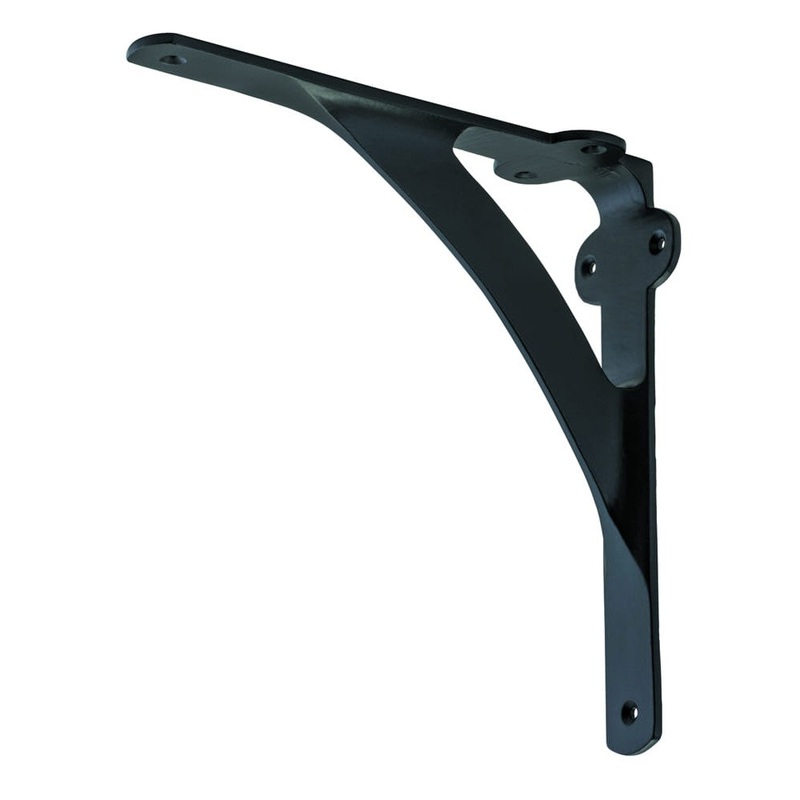 Shelf Bracket Iron Large Matt Black H200xP200mm