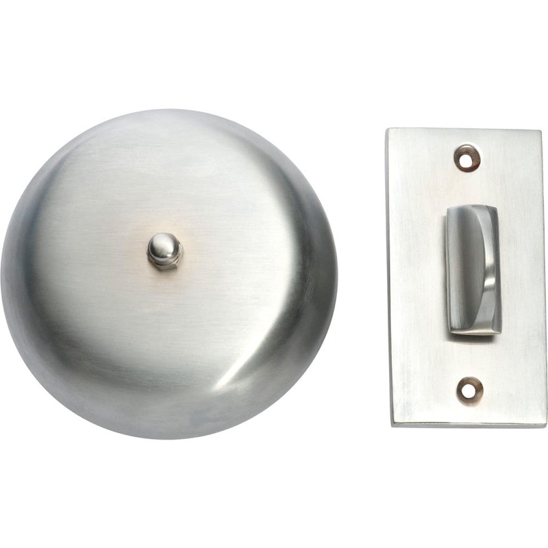 Turn Bell Plain Satin Chrome D90mm
