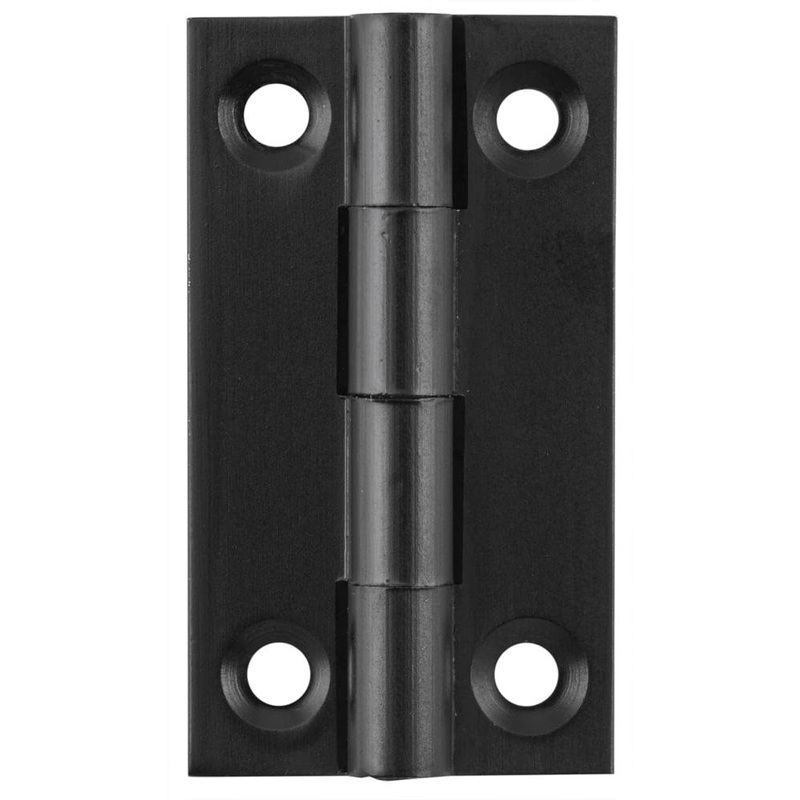 Cabinet Hinge Fixed Pin Matt Black H38xW22mm