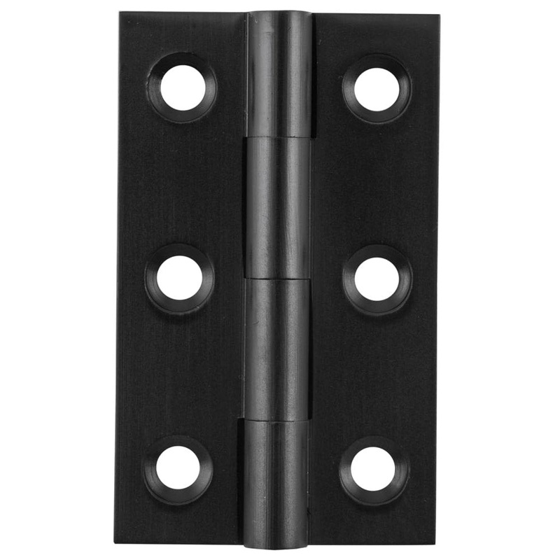 Cabinet Hinge Fixed Pin Matt Black H50xW28mm