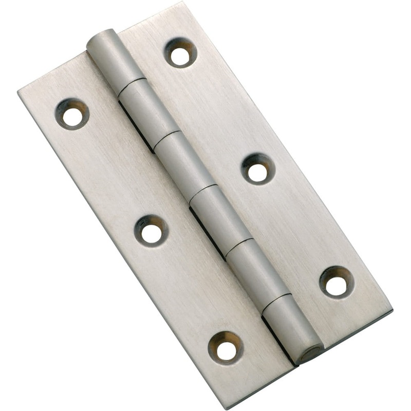 Cabinet Hinge Fixed Pin Satin Chrome H76xW41mm