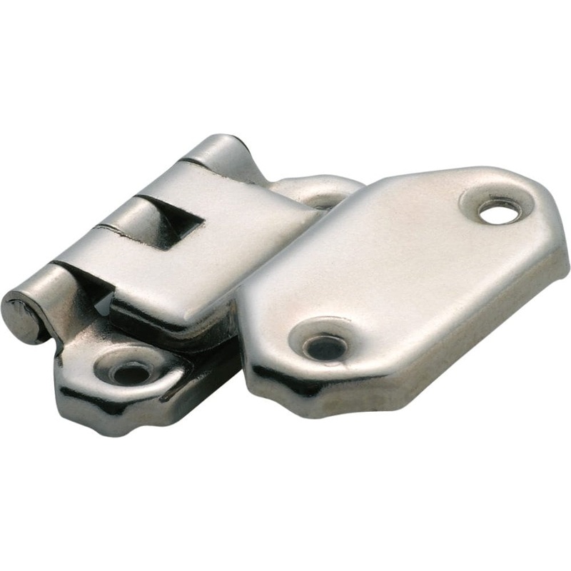 Cabinet Hinge Sheet Brass Fold Over Offset Satin Nickel H42xW45mm