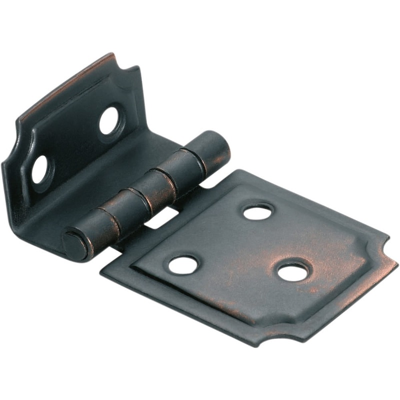 Cabinet Hinge Sheet Brass Square Offset Antique Copper H30xW50mm