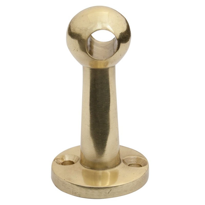 Fiddle Gallery Rail Open Bracket 6mm Polished Brass
