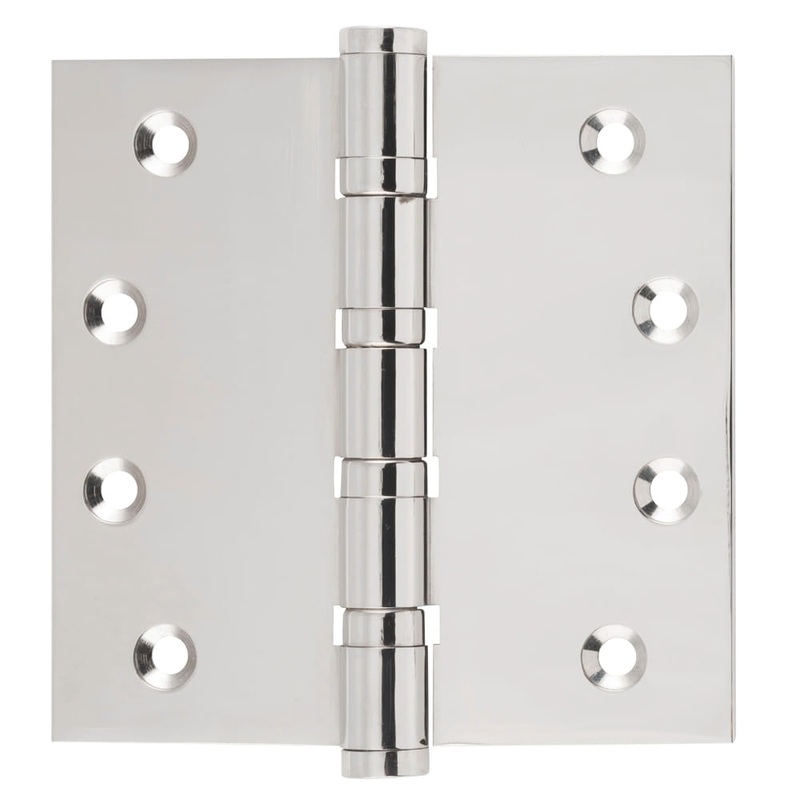 Hinge Ball Bearing Polished Nickel H100xW100mm