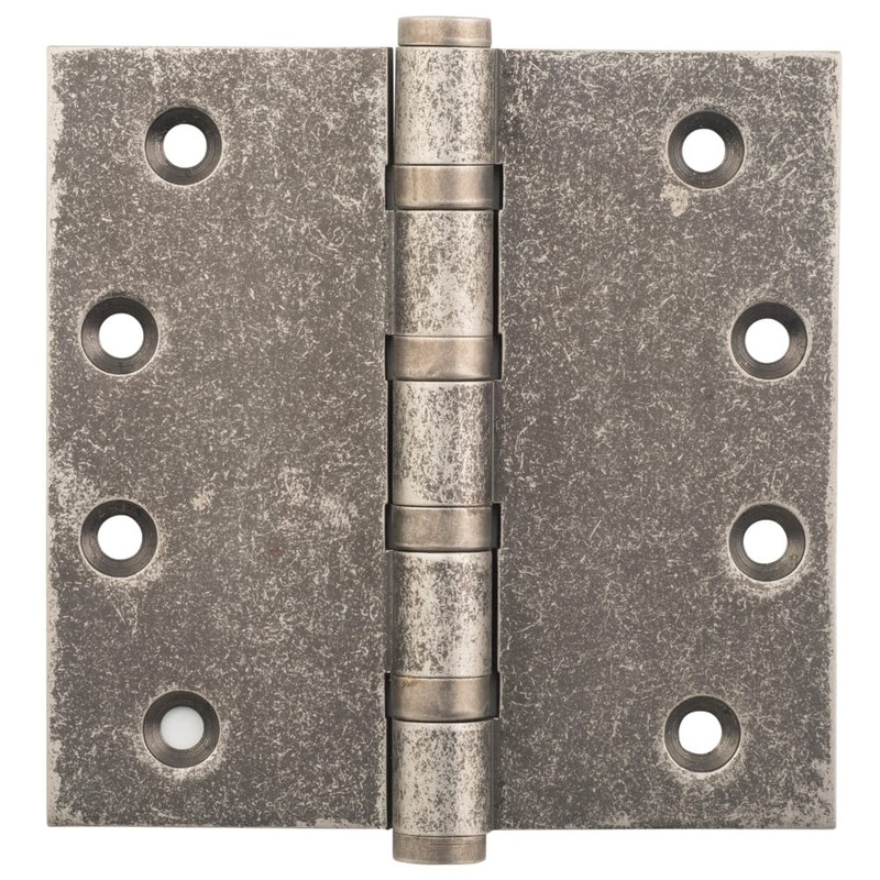 Hinge Ball Bearing Rumbled Nickel H100xW100mm