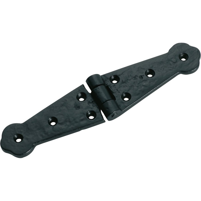Hinge Iron Rustic Matt Black L165xH35mm
