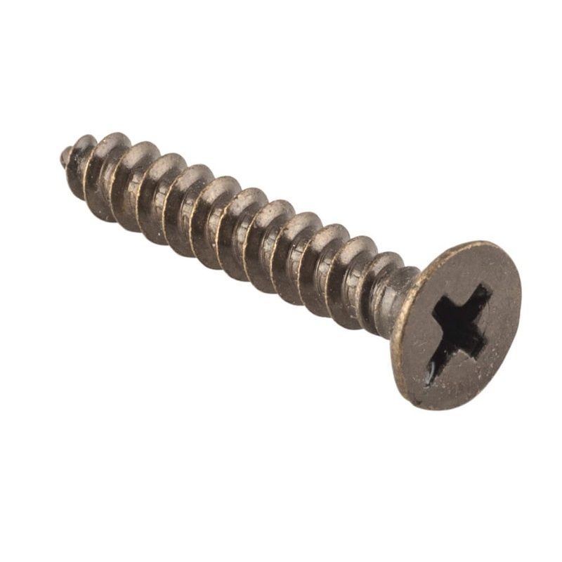 Screw Hinge Packet 50 Antique Brass L25mm 8 Gauge
