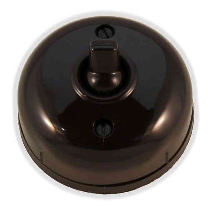 Switch 2 Way Plastic Brown Bakelite Toggle