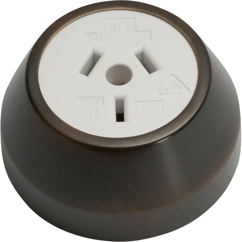 Socket Federation White Mechanism Antique Brass