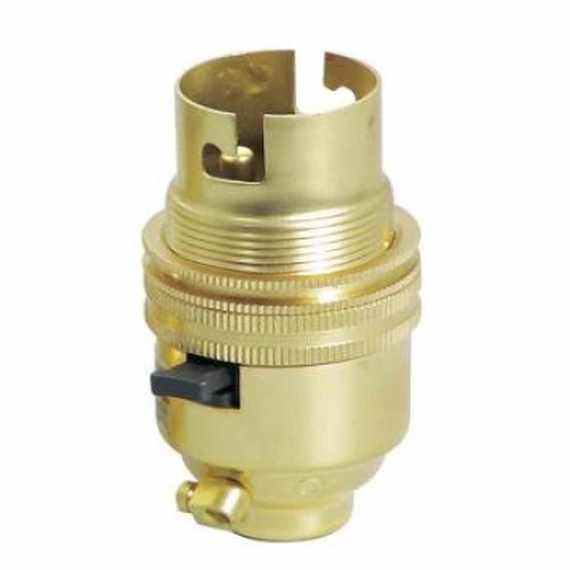 Lampholder Brass Switched BC 10mm