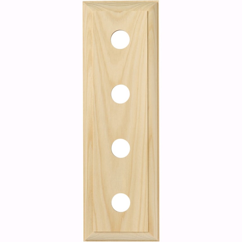 Switch Socket Block Traditional Quad Pine